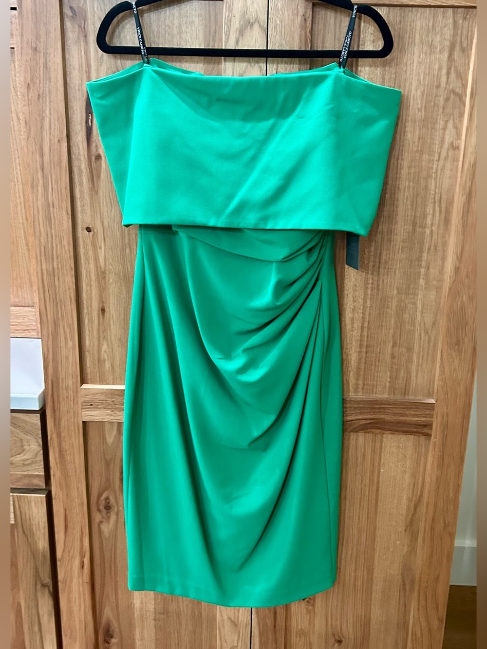 Vince Camuto Off the Shoulder Draped Cocktail Dress